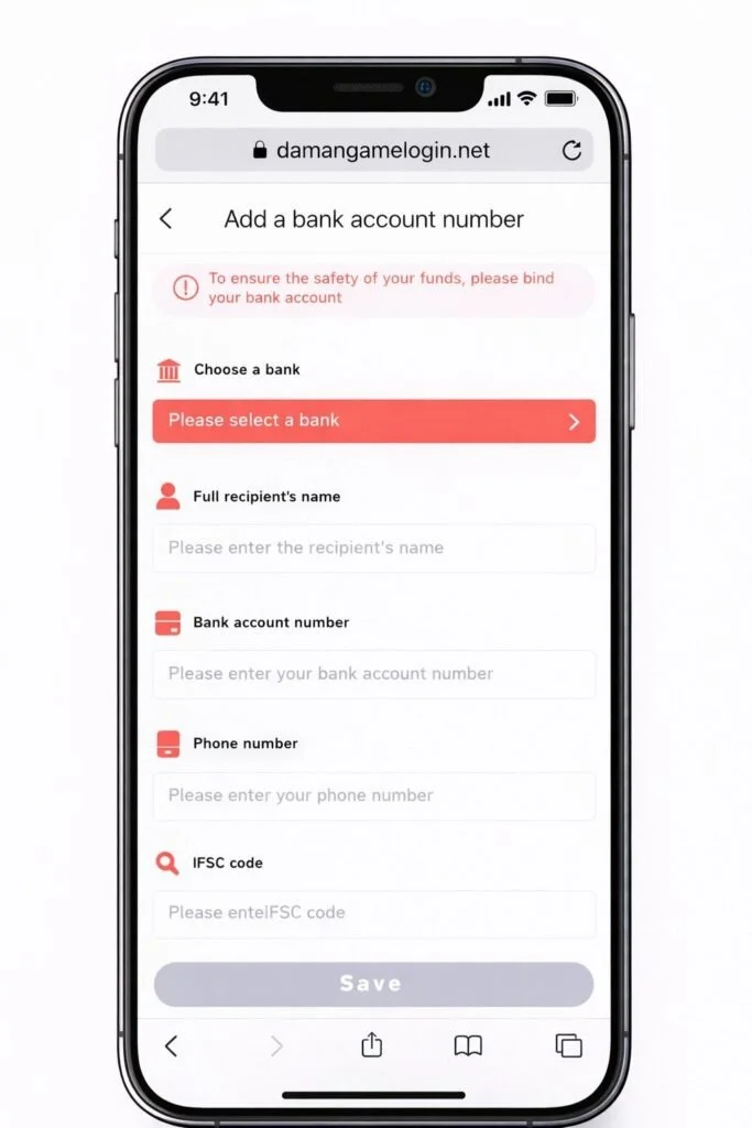 Daman Login Register Mobile
